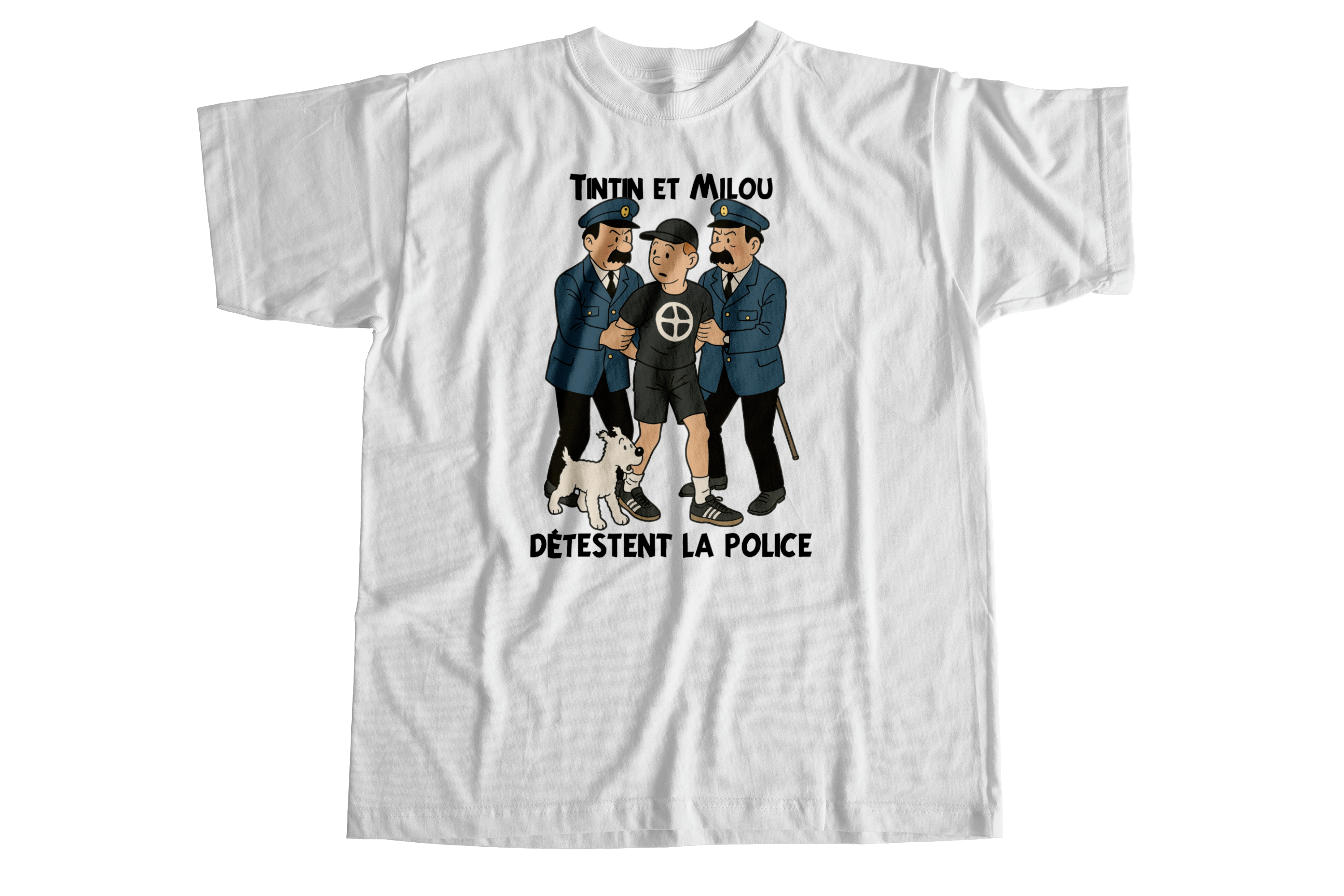 Tintin and Milou hate the police