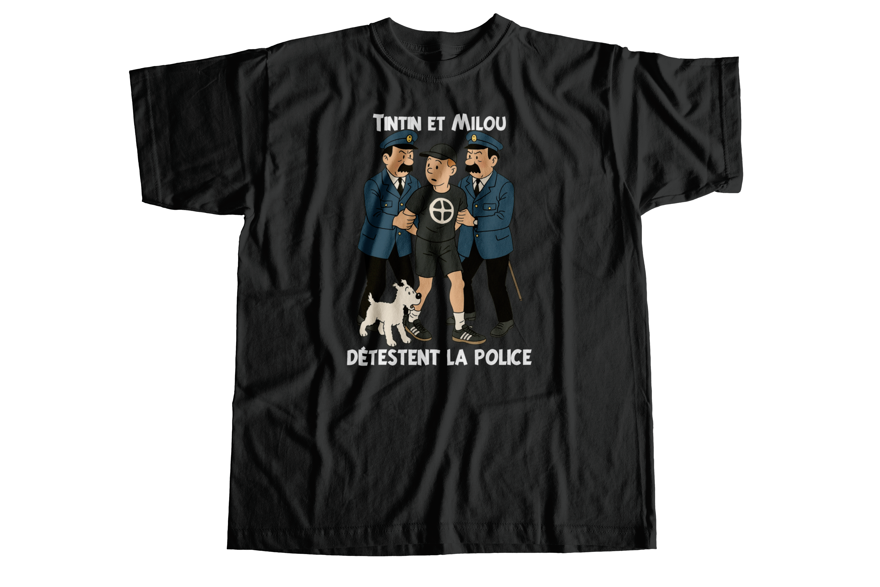 Tintin and Milou hate the police